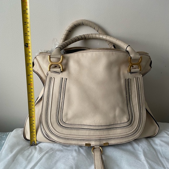 Chloe Marcie Large Double Carry Satchel Bag - Picture 11 of 16